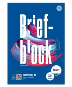 Briefblock – A4, 50 Blatt, 70g/qm, 9 mm, liniert